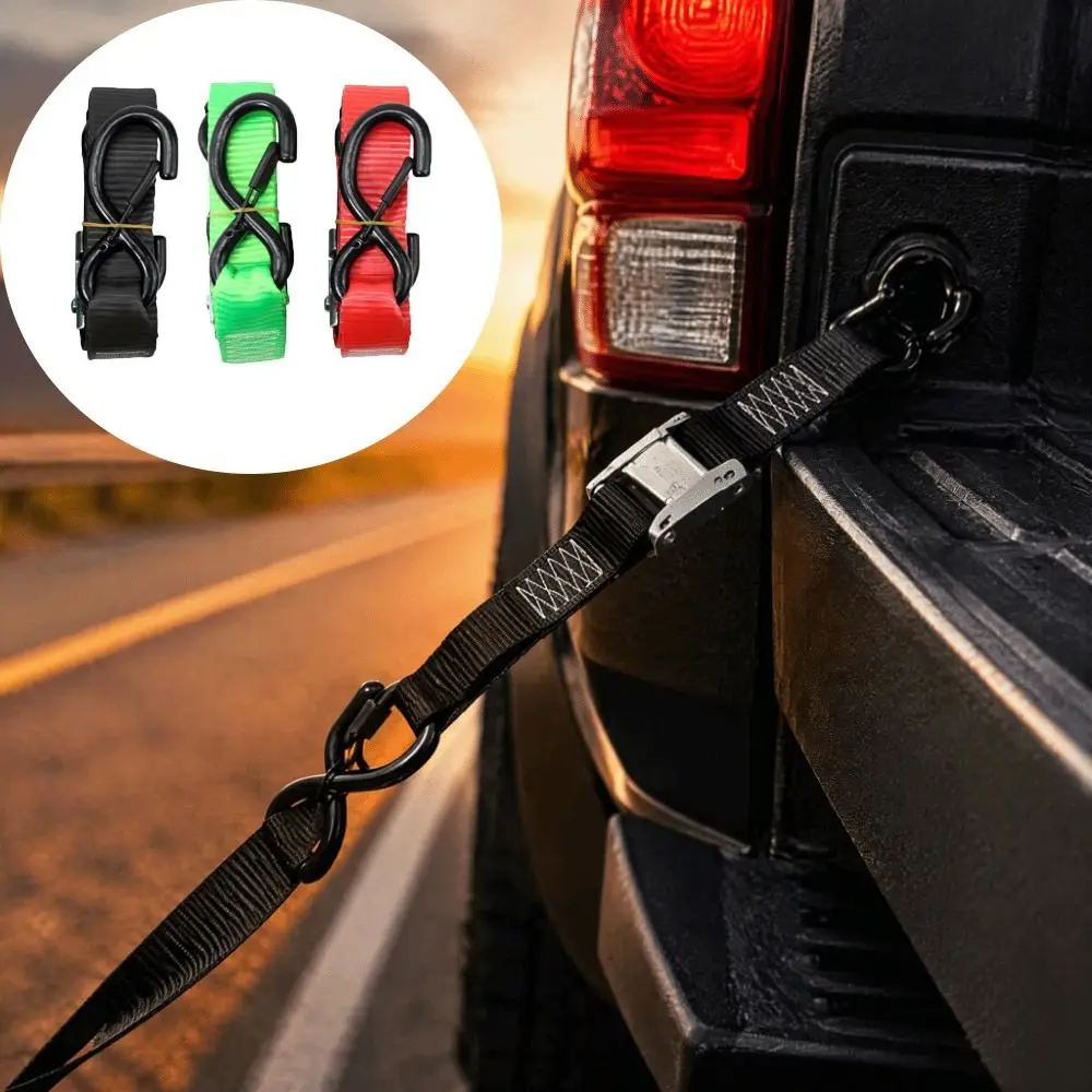 Lock S Hook Tie Down Strap Universal Ratchet Heavy Duty Cargo Lashing Belt Long Belt Secure Heavy Duty Strap