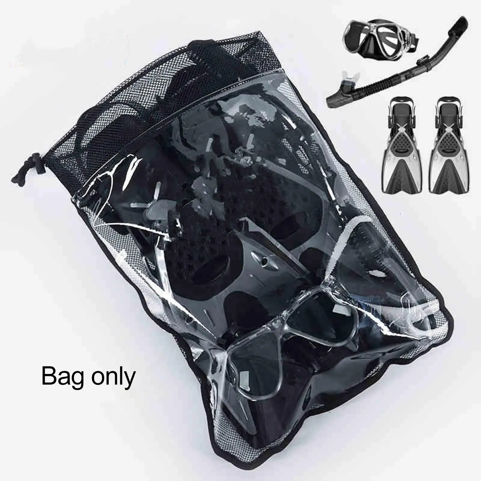 

Mesh Snorkel Bag Dive Bag Net Bag for Travel Spearfishing Water Sports