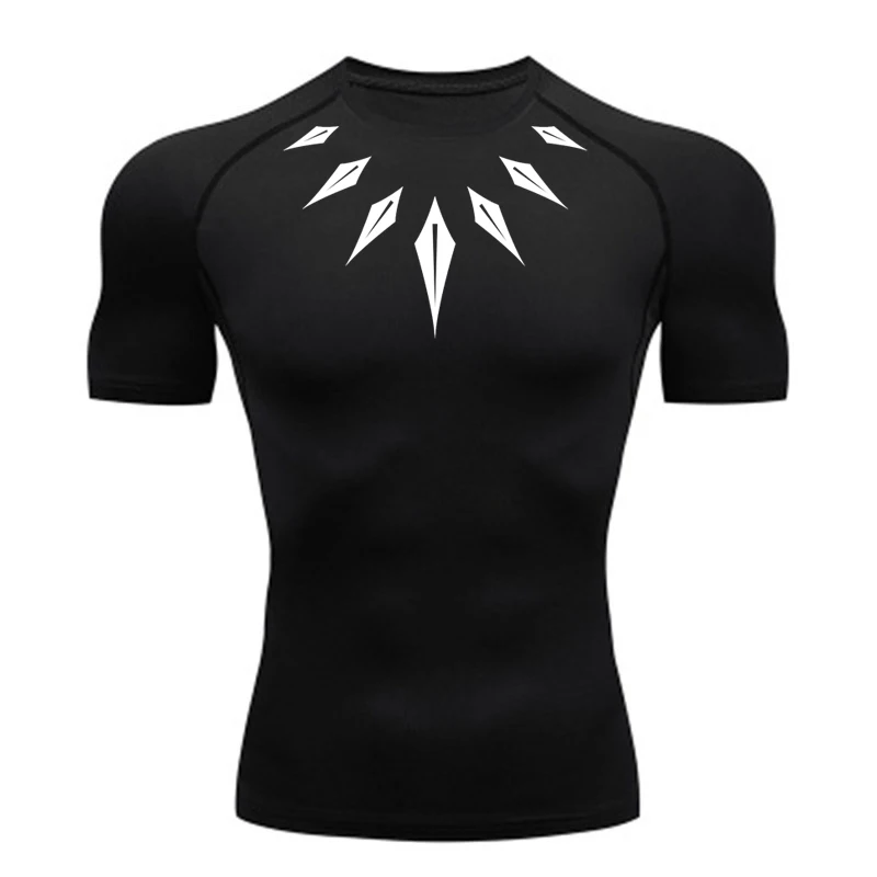 

Anime Men's Compression Shirt Fitness Sport Running Tight Gym TShirts Athletic Workout Quick Dry Tops Tee Summer