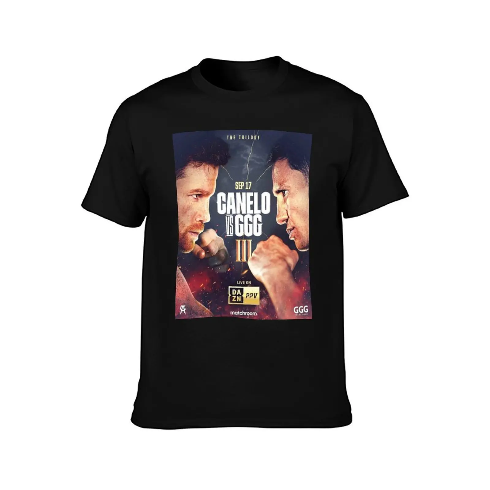 Canelo vs GGG Trilogy Fight T-Shirt All Match Basic Short Sleeve Top