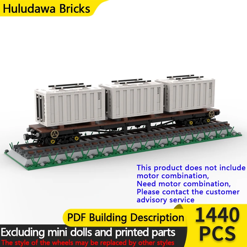 

City Car Model MOC Building Bricks BR 30 Ton Bogie Bolster Wagon Modular Technology Children Holiday Gifts Assemble Toys Suit