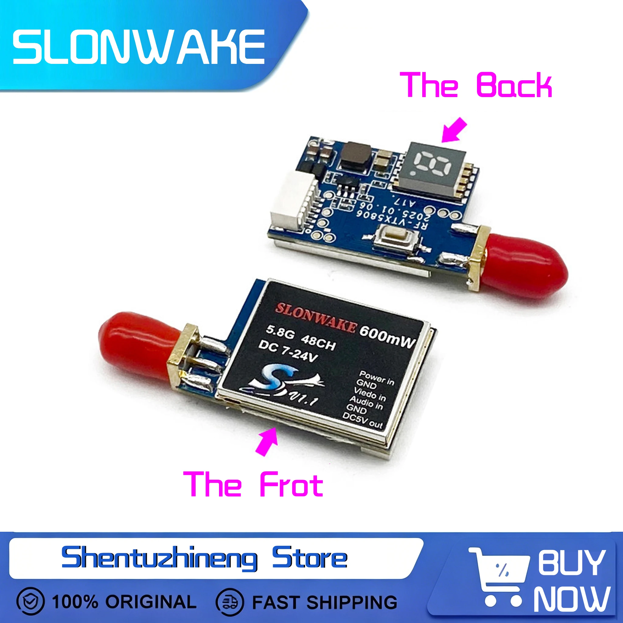 SLONWAKE Yeni 5.8G 48CH 600mw  - Drone Racing Camera incelemesi ve fiyatı