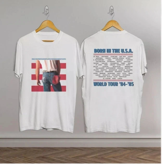 بروس سبرينغستين 1984 جولة خمر تي شيرت المشجعين هدية حجم S-4XL الراقية الفاخرة هي لكل من الرجال والنساء