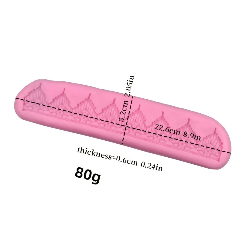 1 Piece, Castle Totem Cake Surround Silicone Mold, Lace Flip Sugar Cake Mold, Western Pastry Kitchen Tool