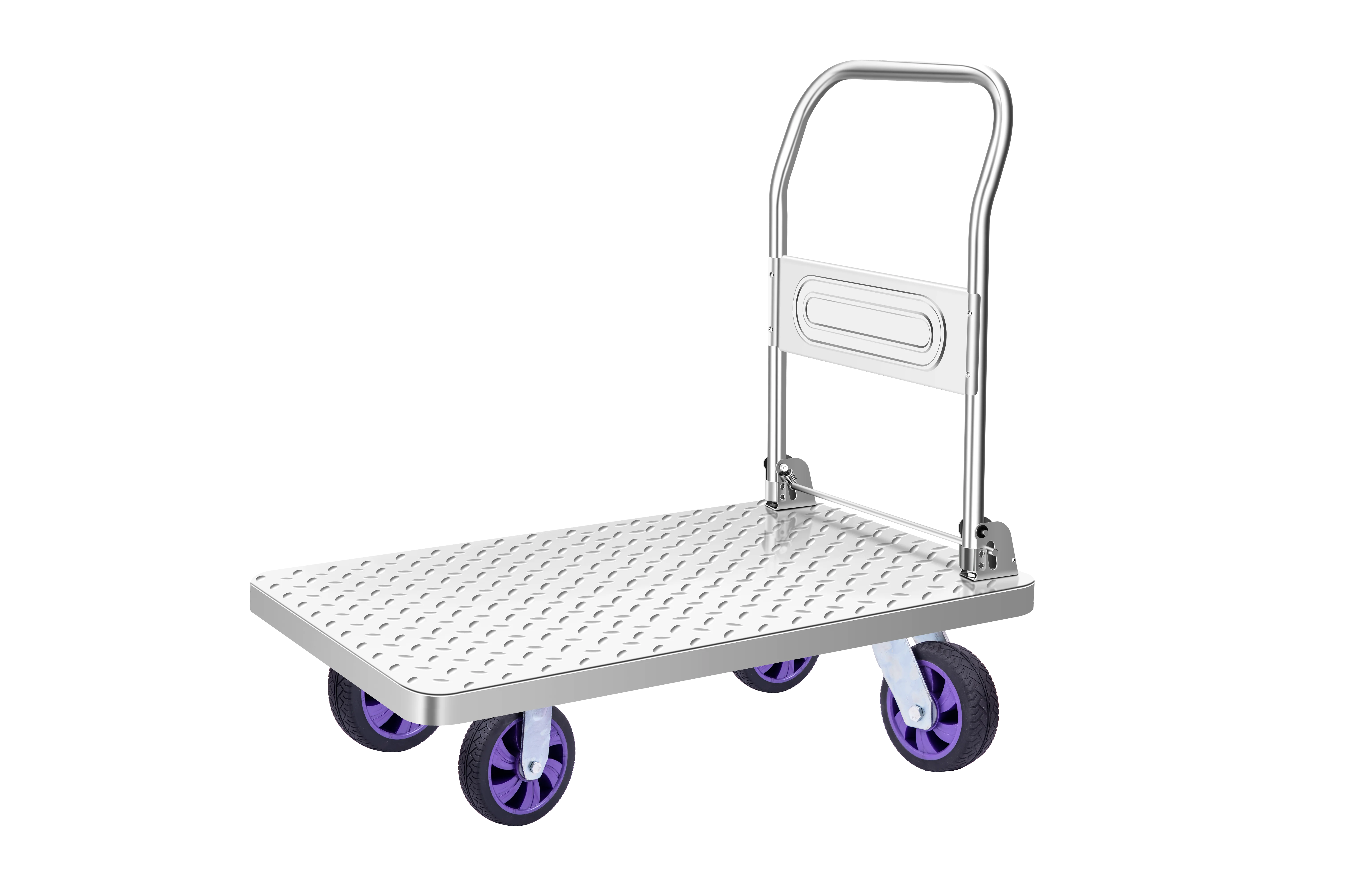 شاحنات منصة عربة حديدية مع سياج شاحنة يدوية قابلة للطي عربة منصة محمولة دوللي قابلة للطي مع سلك شبكي