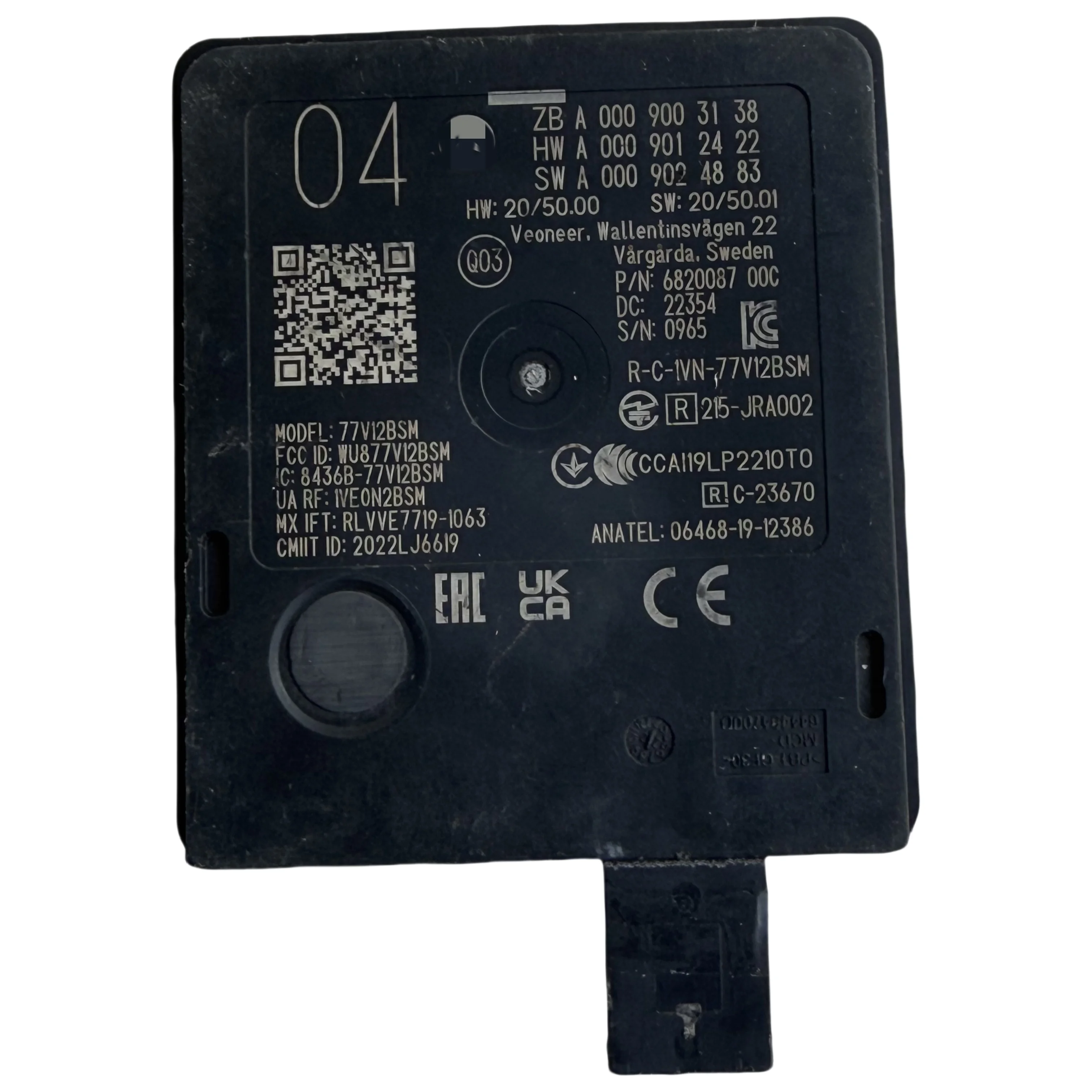 

MERCEDES-BENZ GLC X254 Rear Blind Spot Control Module A0009003138 2022 25320984 sensor