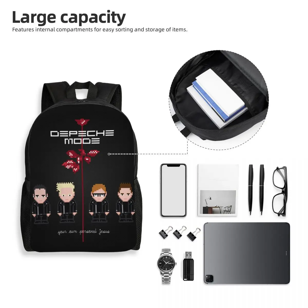 Electronic Rock Depeche Cool Mode Travel Backpack Men Women School Computer Bookbag College Student Daypack Bags