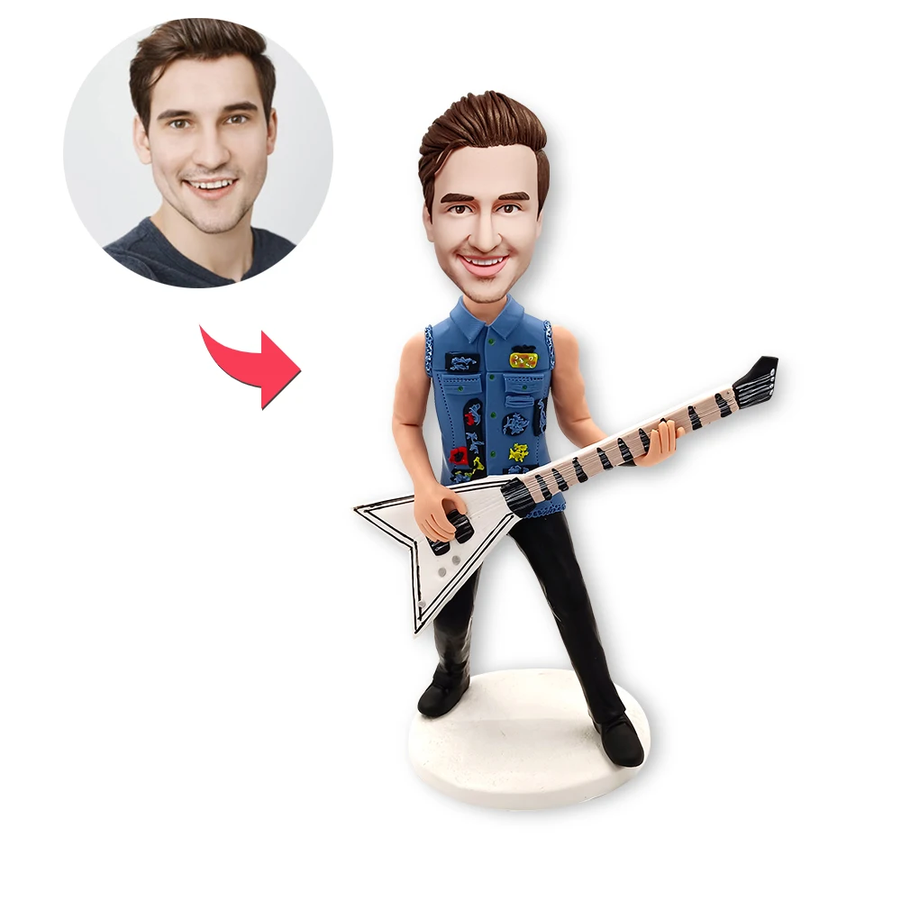 

Custom Bassist Bobblehead Doll, Personalized Handmade Bobblehead , Desktop Decoration, Unique Gift For Idols, Singers, Friends