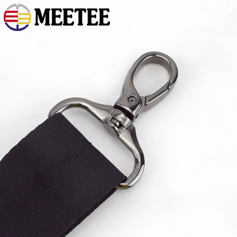 Meetee 30Pcs Metal Swivel Buckles 15/20/26/32mm Lobster Clasp For Webbing Bag Strap Hanger Hook Buckle DIY Hardware Accessories