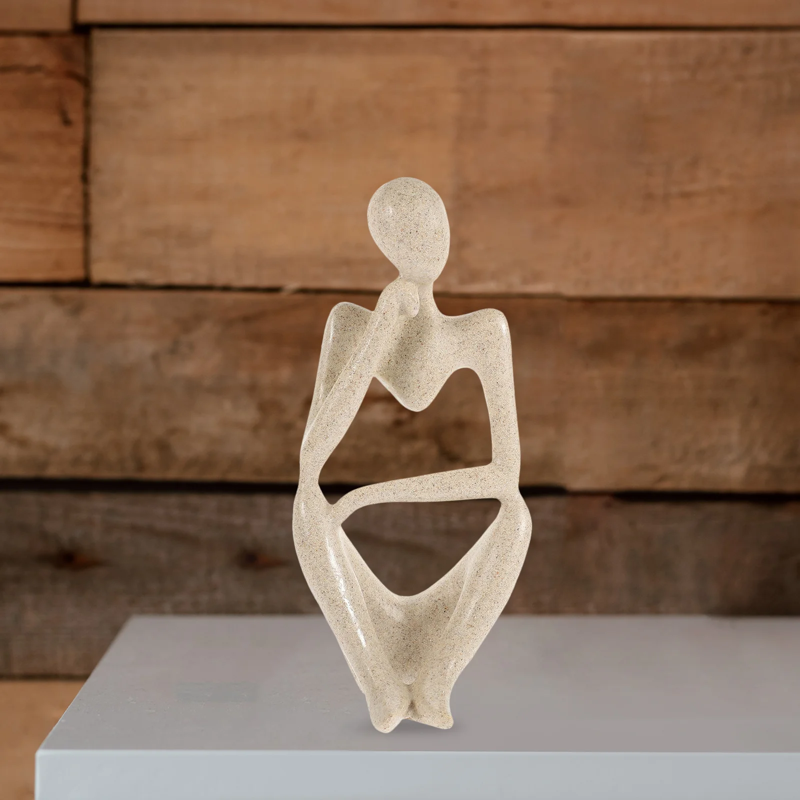 

Thinker Sculpture Resin Abstract Modern Minimalist Ornament for Office Desk Shelf Decor Contemporary Home Decor