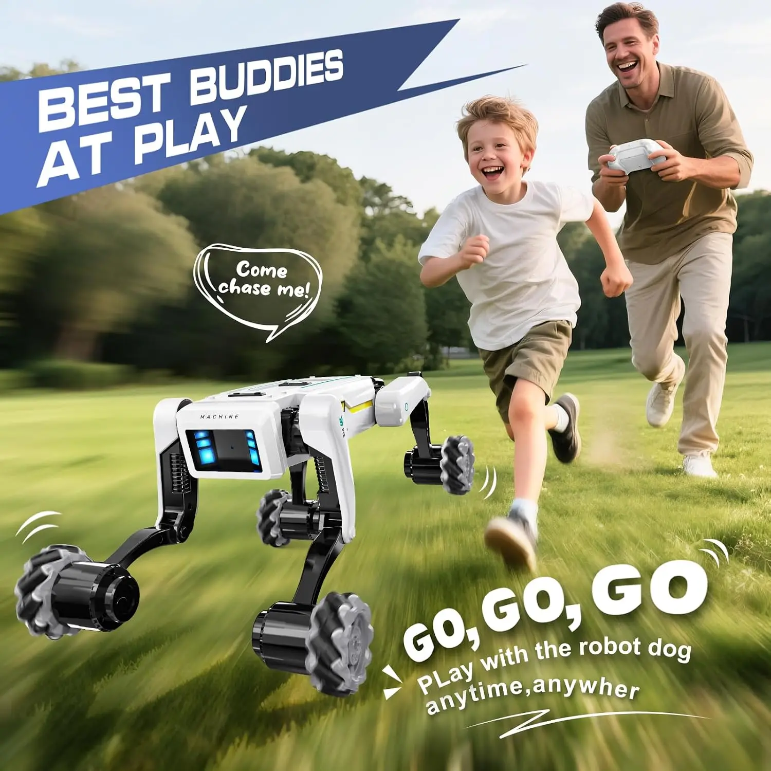 Intelligent robot, programmable motion, dynamic biomimetic motion, universal wheel 360 ° omnidirectional motion, voice control