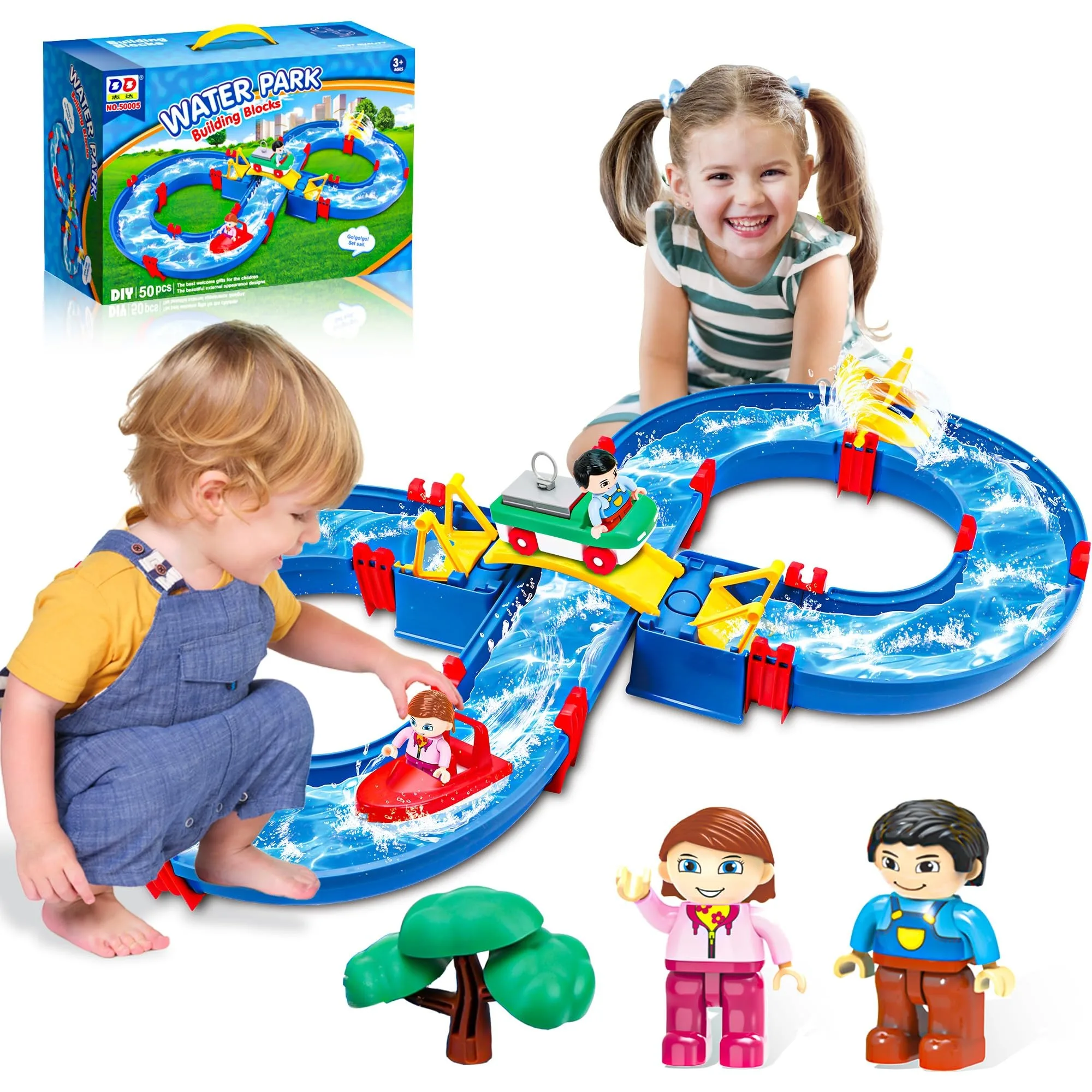 Giochi da tavolo per acquatici all'aperto per bambini, set di 50 giocattoli da spiaggia fai-da-te, prato, giocattoli per via navigabile in piscina, adatti per ragazzi e gi