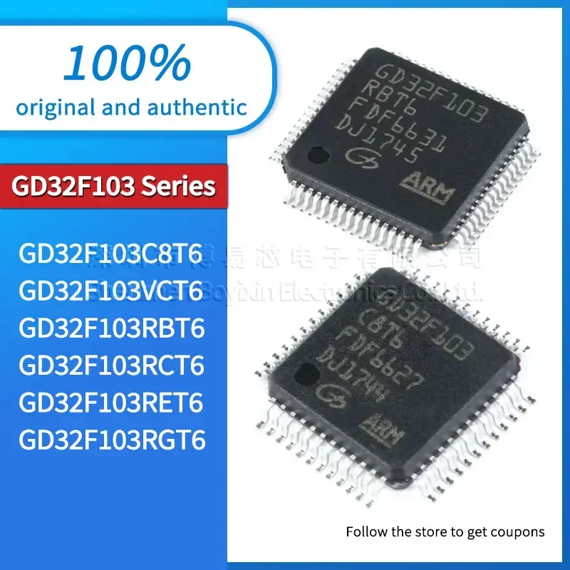 

GD32F103C8T6 GD32F103VCT6 GD32F103RBT6 GD32F103RCT6 GD32F103RET6 GD32F103RGT6 original genuine