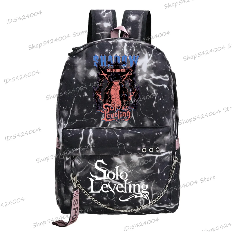 New Anime Solo Leveling Backpack Women Men Leisure Travel Outing Shoulder Bag Fashion Comic Sung Jinwoo Boys Girls Mochila