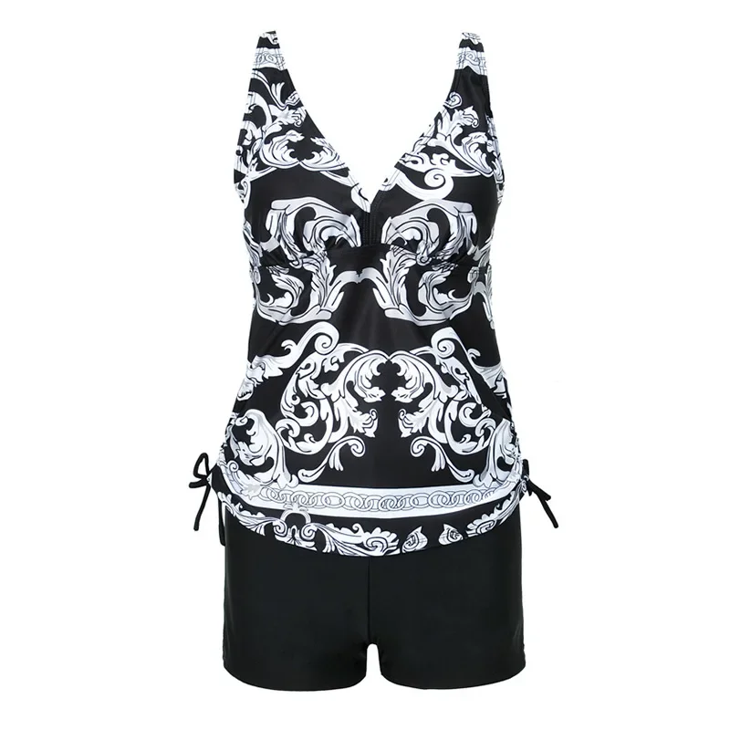 V Neck Two Pieces Bikinis Swimwear Women Swimsuit Low Waist Beach Bathing Suits Ribbon Tankini