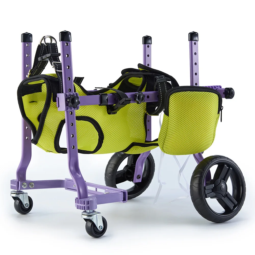 Best-selling Waterproof Washable Metal Dog Wheelchair for Paralysis Recovery Training, Assisted Pet Mobility, Foldable