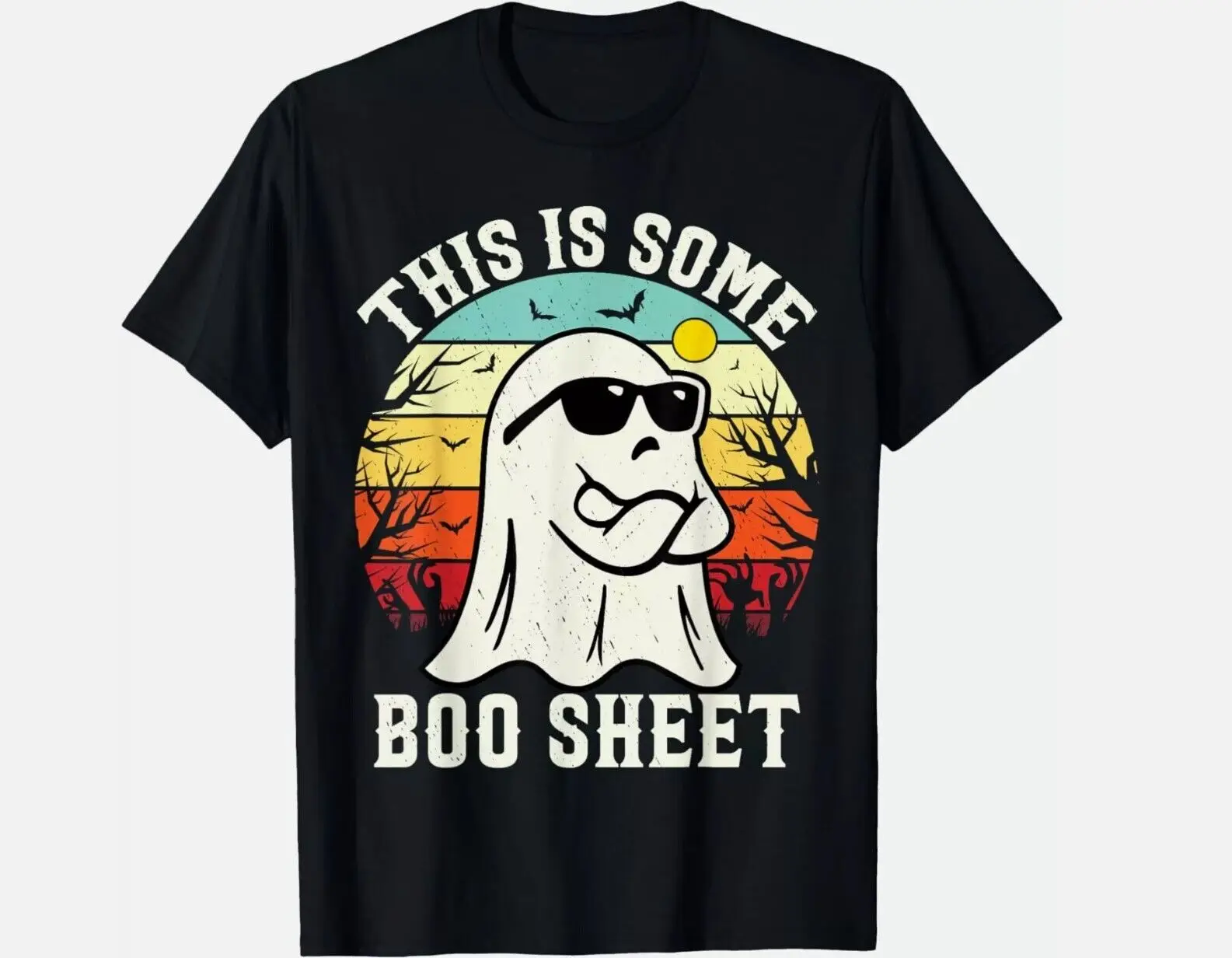 T-shirt drôle d'Halloween, This Is Some Boo Sheet, mesurost Retro