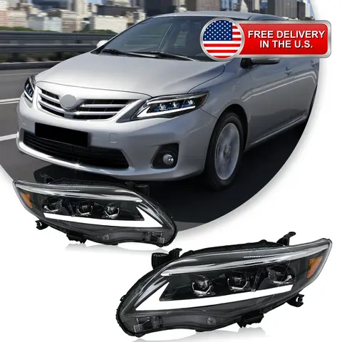 TYPY Luci Auto Per Toyota Corolla Faro 2010-2013 LED Proiettore lampada frontale Luce di marcia diurna Accessori Auto