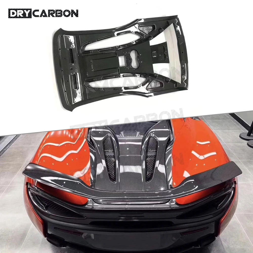 

Dry Carbon Fiber Car Rear Cover Cap Boot Lid Tail Trunk Trim For McLaren 540C 570S 570GT O Style Boot Cover