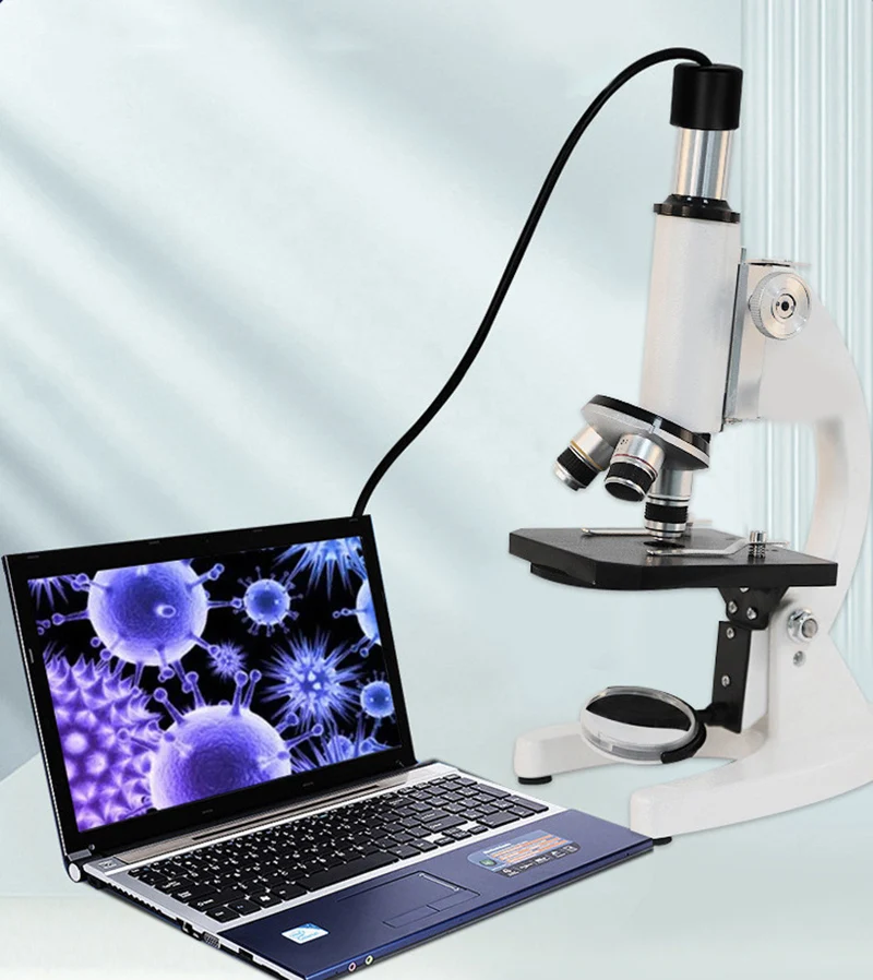 Image of 40X-2400X Schüler-Biologiemikroskop Monokulares Kompoundmikroskop mit Wissenschafts-Experimentier-Set für MINT-Lernbildung
