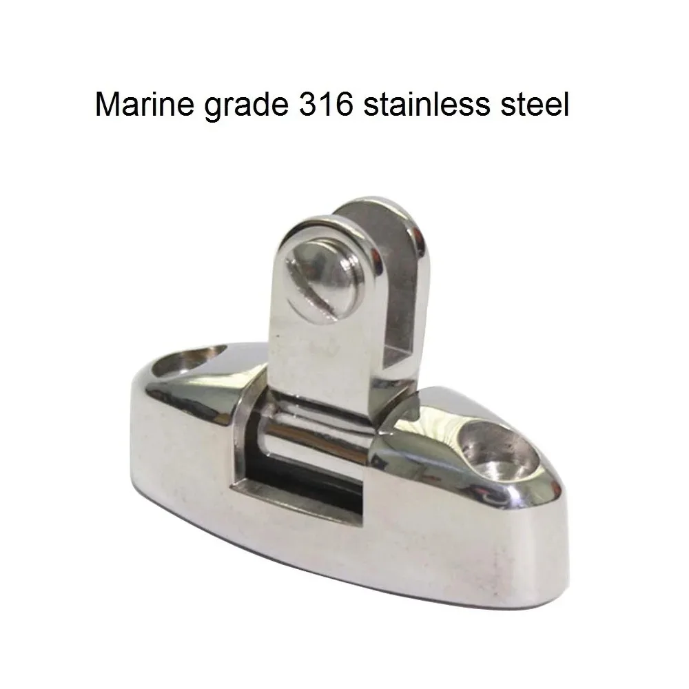 Bisagra universal superior para cubierta Bimini, acero inoxidable 316, pulido espejo, para hardware de yate marino.