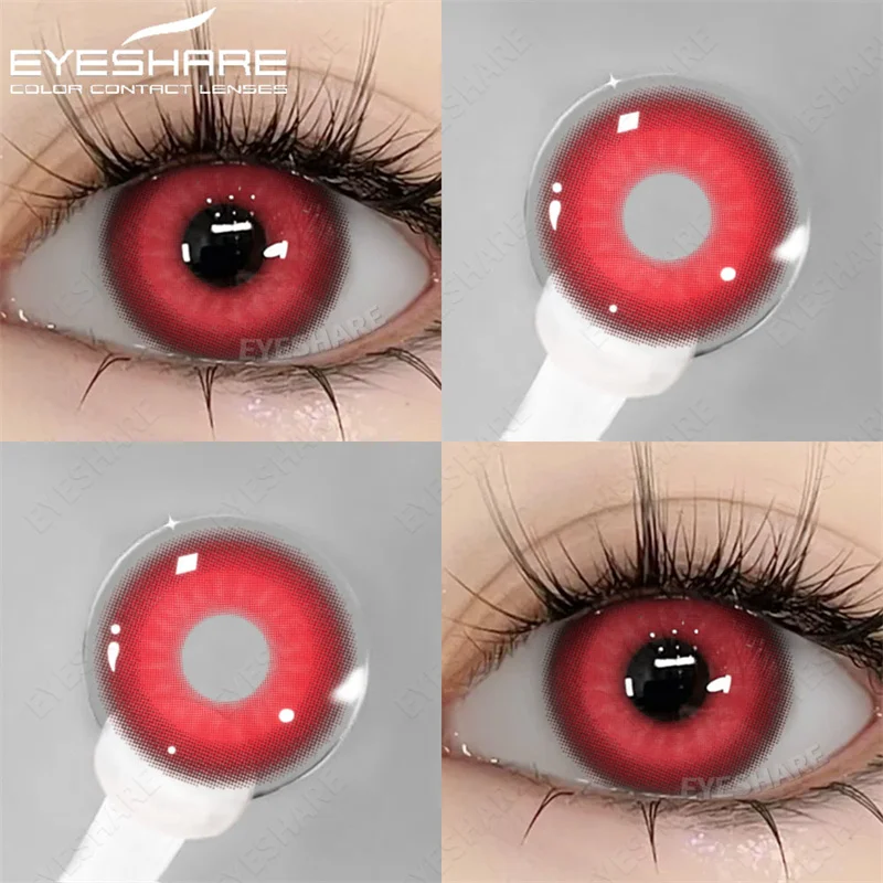 Цветные контактные линзы EYESHARE 1 пара цветных контактных линз для глаз красные линзы для глаз зеленые контактные линзы синего цвета высококачественные фиолетовые линзы