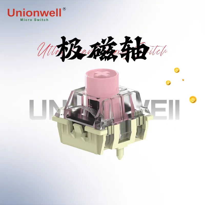 مفتاح Unionwell فائق المغناطيسي RGB الخطي للوحة المفاتيح الميكانيكية المغناطيسية قبل Lubed Long Spring 480Gs
