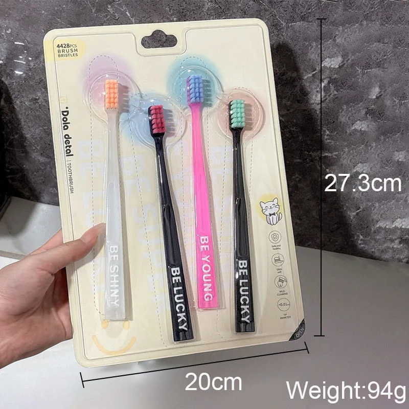 Couple Toothbrush Jelly Color Small Head Gum Protection And Antibacterial Properties Family Travel Soft Hair Brush Teeth Clean