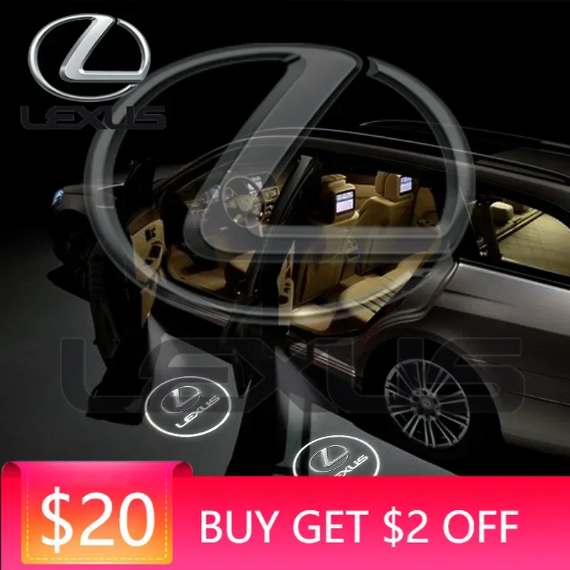 

Emblems For Lexus RX330 IS250 Ct200h ES300h RX350 IS300h 2/4PCS LED Car Door Lamps HD Courtesy Light Welcome Lights Auto Badge L