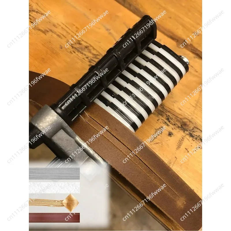 Leather Table Top Lace Cutter For Fringe Braiding Strip Belts Desktop Strips Manual Cutting Tool With 10Pcs Blades