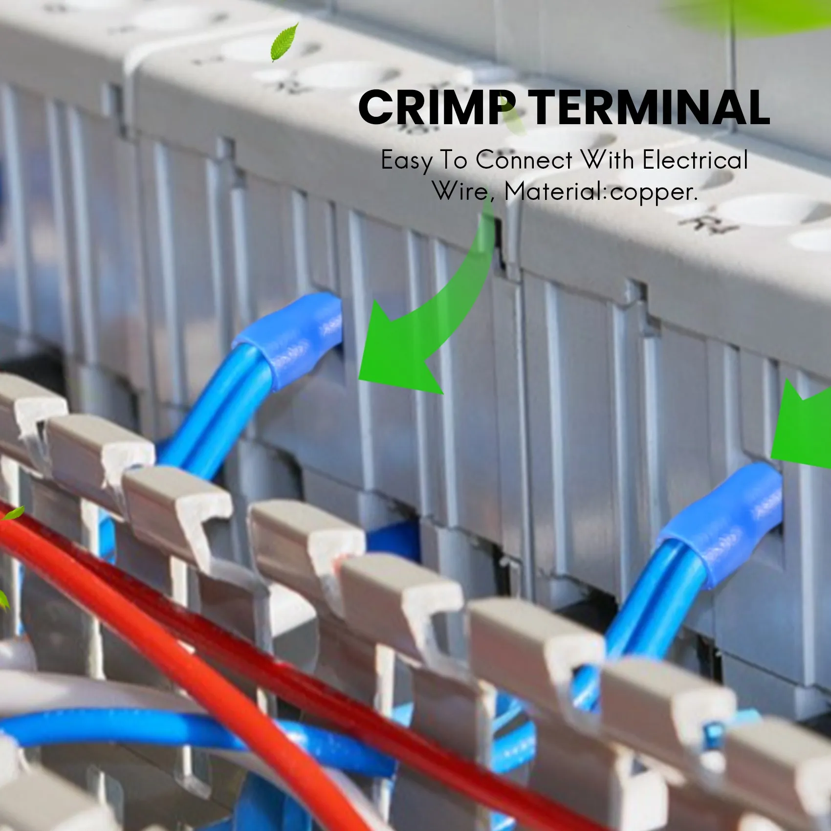 Conector de fio tipo U de pá de garfo isolado, Terminal de crimpagem elétrico, 22-16, 16-14, 12-10 AWG, 300 pcs
