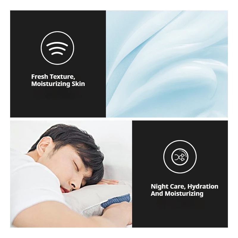 

LAIKOU Men Moisturizing Facial Mask Oil Control Hydrating Sleeping Face Masks Face Mask Beauty Korean Skin Care Products 70g