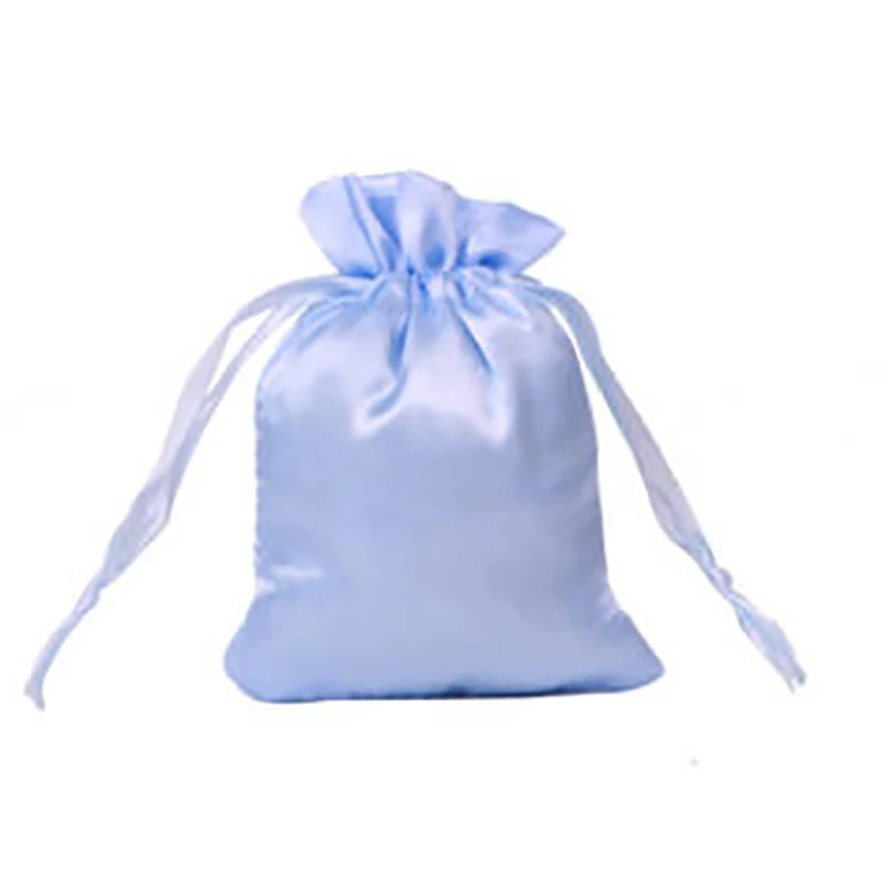 10pcs/Lot 7x9cm Satin Jewelry Drawstring Bags Wedding Party Candy Pouches Jewelry Necklace Packing Customize Personalized Logos