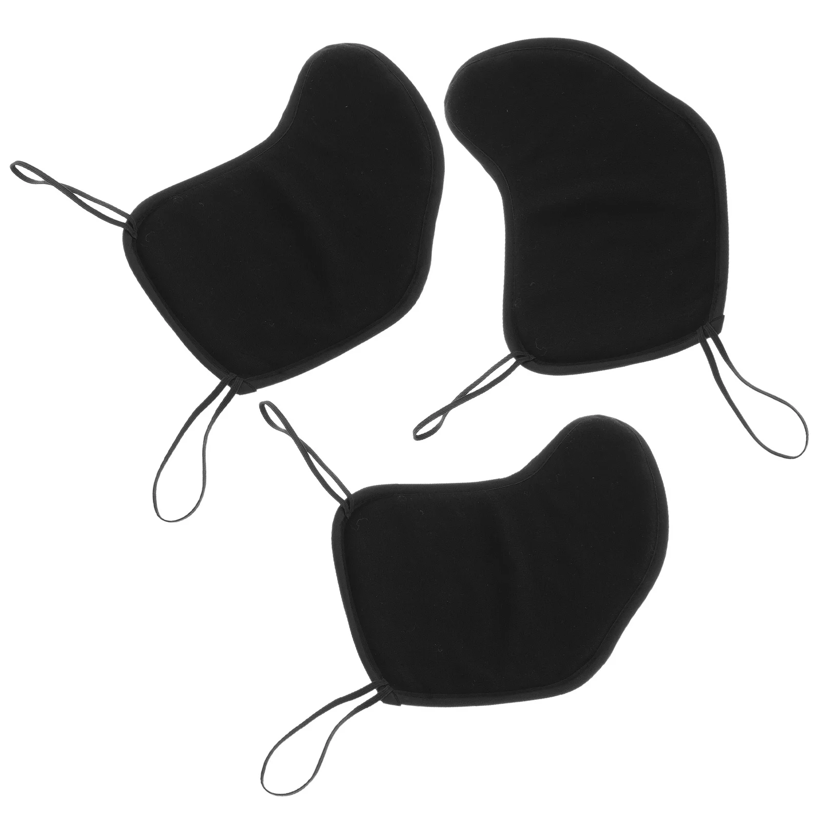 

3Pcs Violin Shoulder Rest Pads Comfortable Fit Soft Cotton Cushion Black 44 34 Size Replacement Violin Chin Rest Playing Support