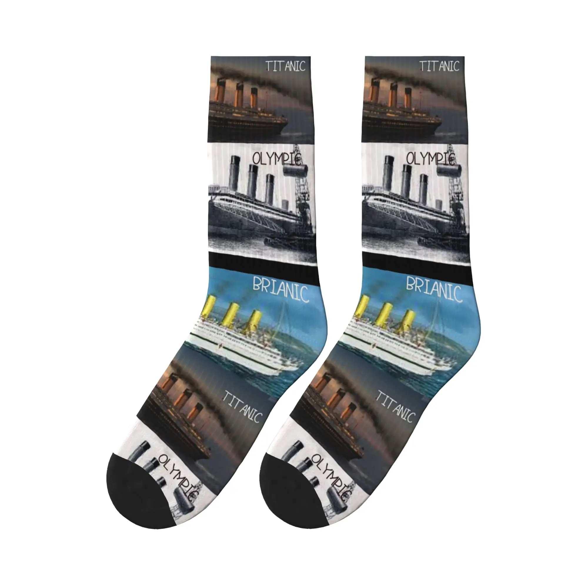 

Titanic britanic sister ship iceberg white star liners Sports Socks Super Soft Stockings All Season Long Socks for Unisex Gifts