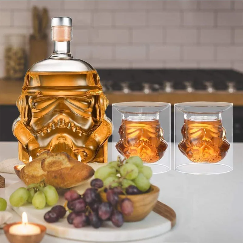 650ml Creative Storm Trooper Decanter White Soldier Glass Jug Liquor Bottle Whiskey Wine Brandy Scotch Bourbon Vodka Decanter