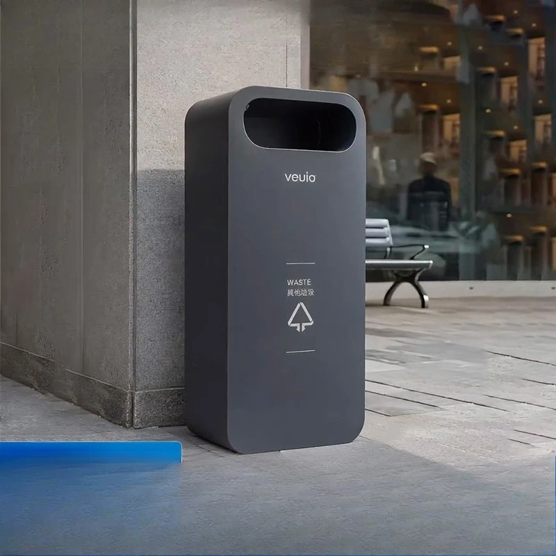 Outdoor trash can, stainless steel park scenic trash can, sanitation sorting fruit leather box