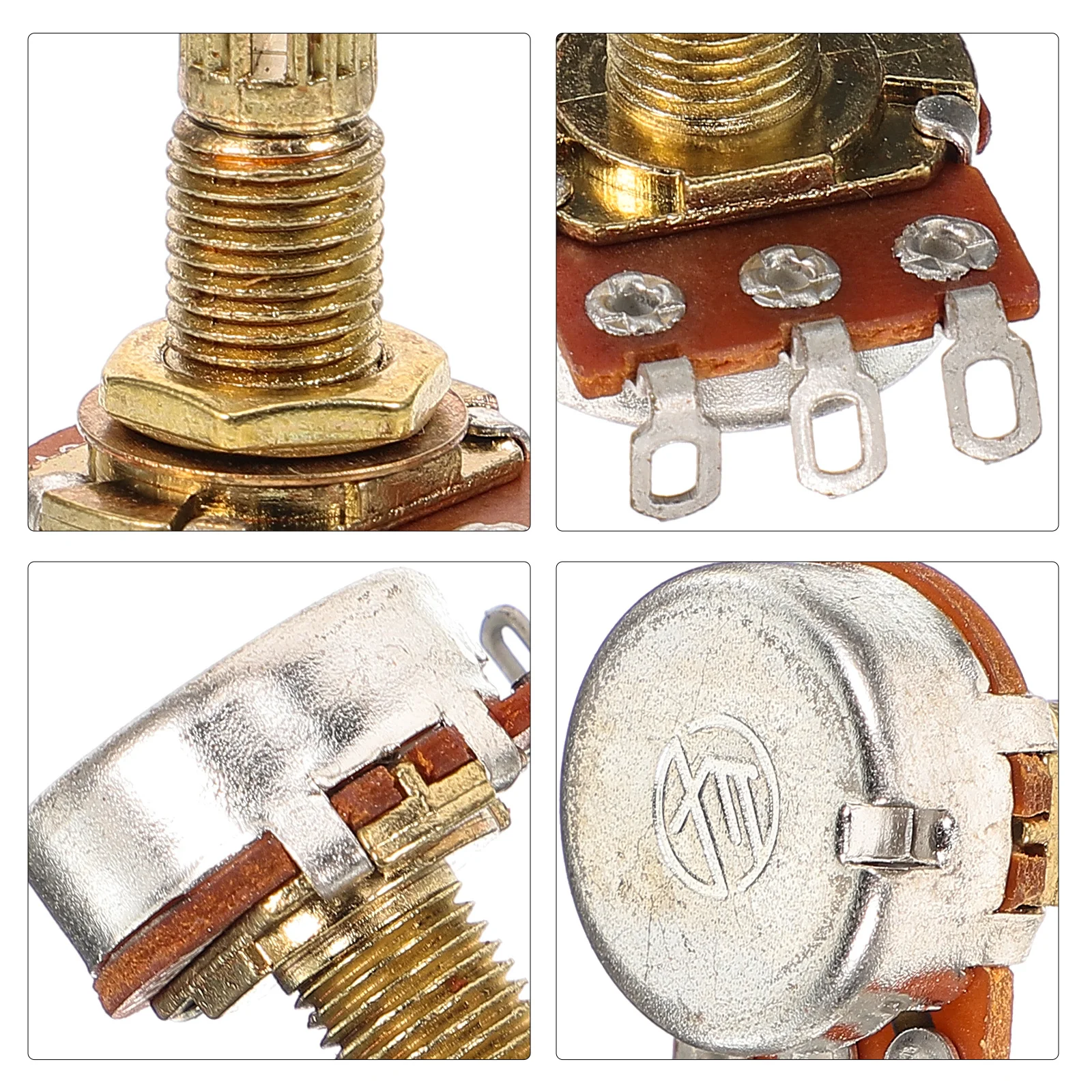 

10Pcs Guitar Potentiometer 250k Short Split Shaft Metal Pots for Guitar Repair Kit Volume Control Replacement Parts Accessories