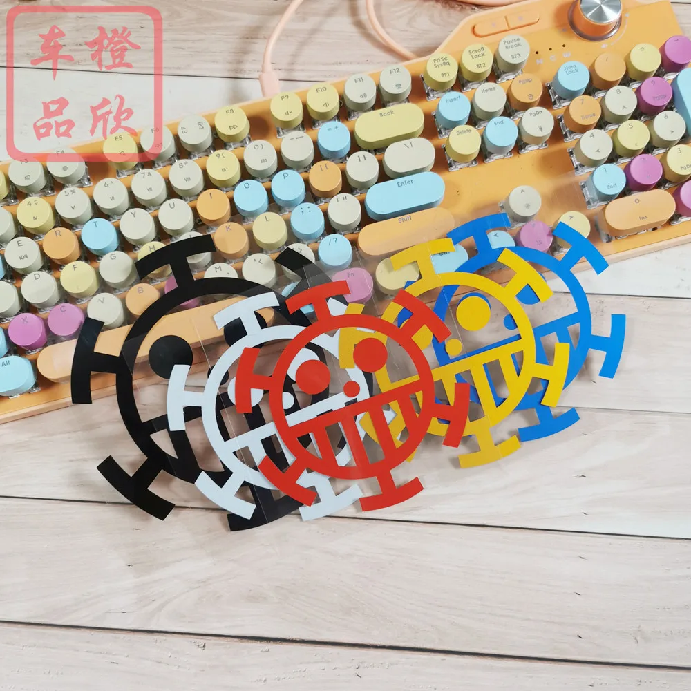 

1PC Holographic Rainbow Skull & Gear Sticker - Waterproof Vinyl Decal For Car Decor