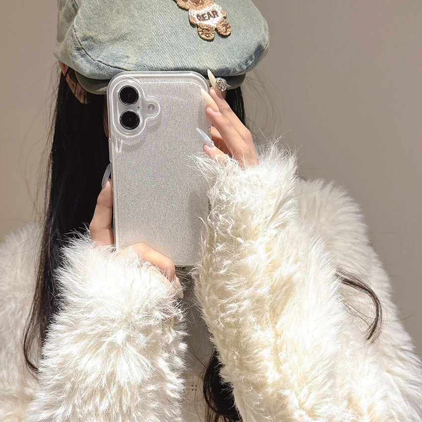 حافظة هاتف لامعة لهاتف آيفون 17 16 15 14 13 Pro Max عملية الضغط الحراري 17Pro 16Pro حافظة هاتف أكريليك خلفي صلب 14Promax #3