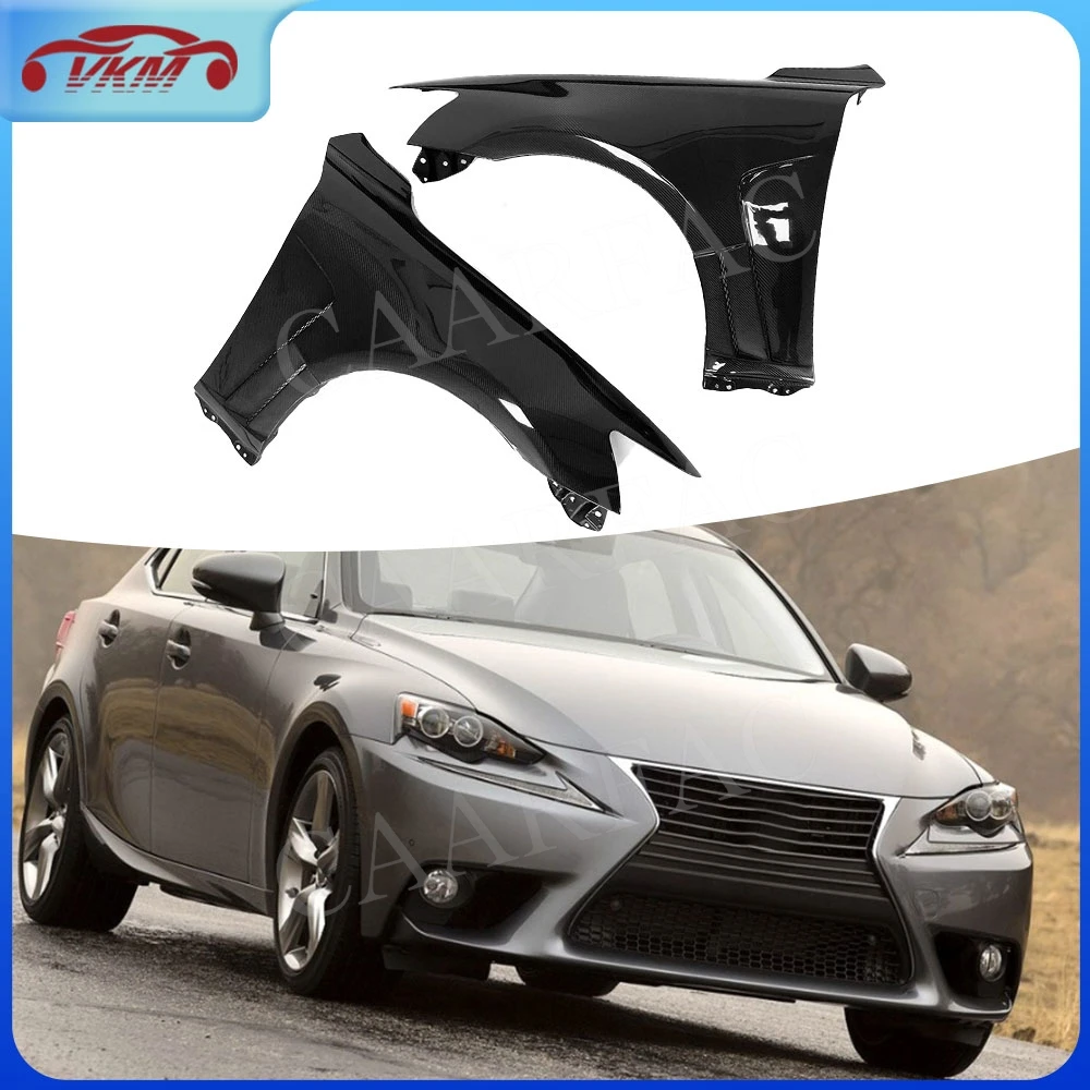 Dry Carbon Fiber Front Bumper Side Fender Flares Arch Wheel Eyebrow for Lexus IS250 IS300 2013-2021 Fender Trims Body Kits FRP
