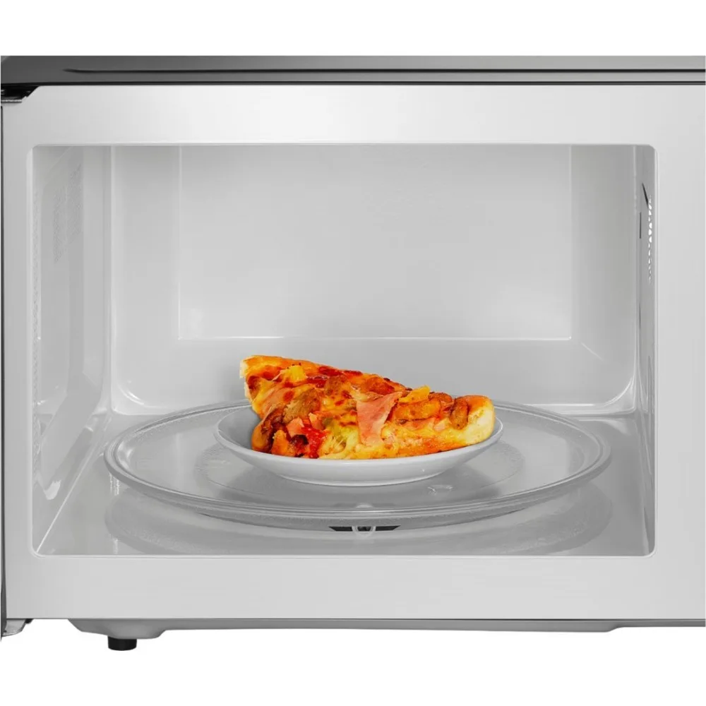 Microwave,Stainless casing,even heating,Electronic controls,Child safety lockout feature,0.9 Cu. Ft. Compact Microwave