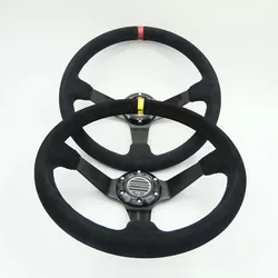 Car Racing Drift 350 mm Suede leather Steering Wheel 3.5