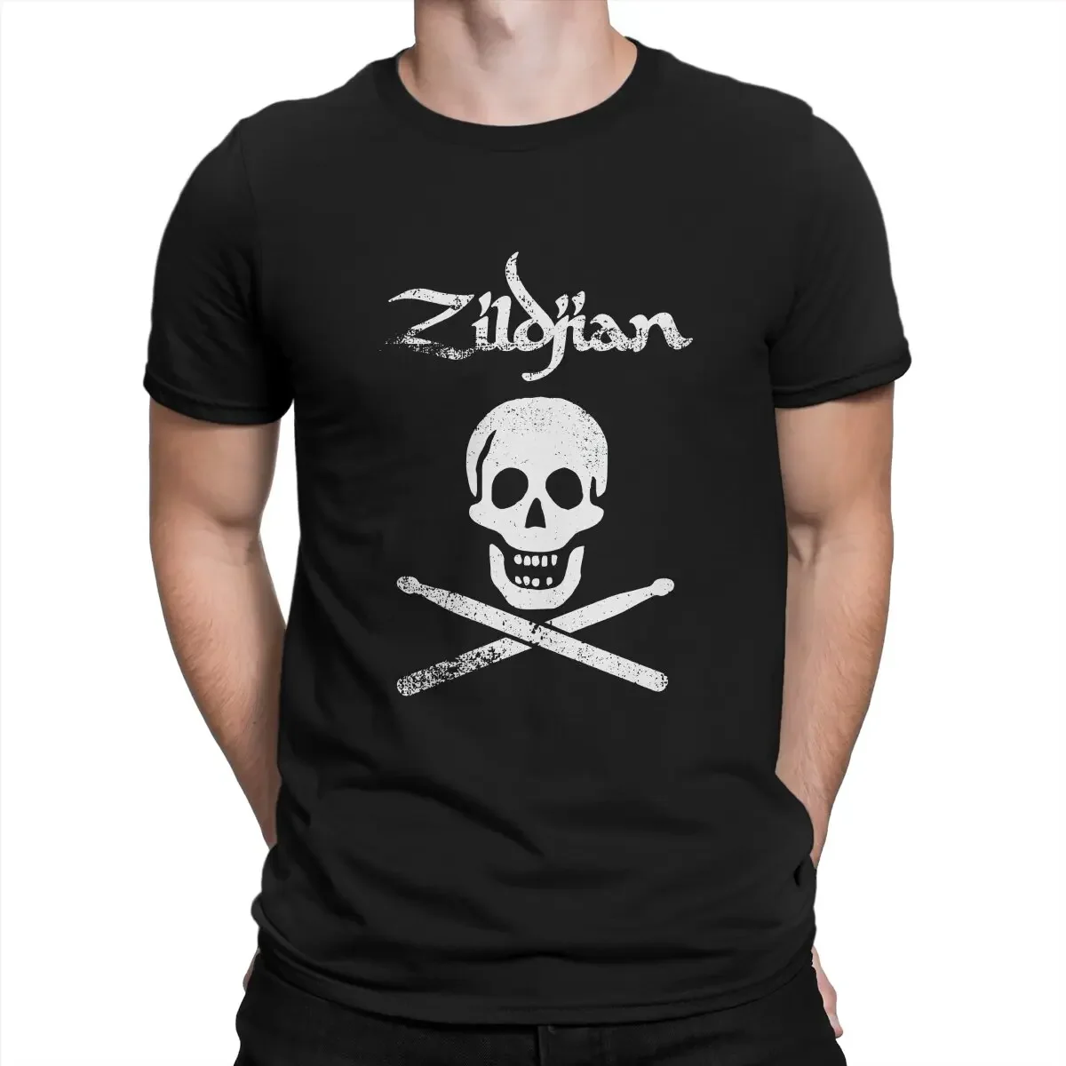 JOLLY ROGER ZILDJIAN CYMBALS Men T Shirts Zildjian Humorous Tee Shirt Short Sleeve Round Neck T-Shirt Cotton Gift Idea Clothing