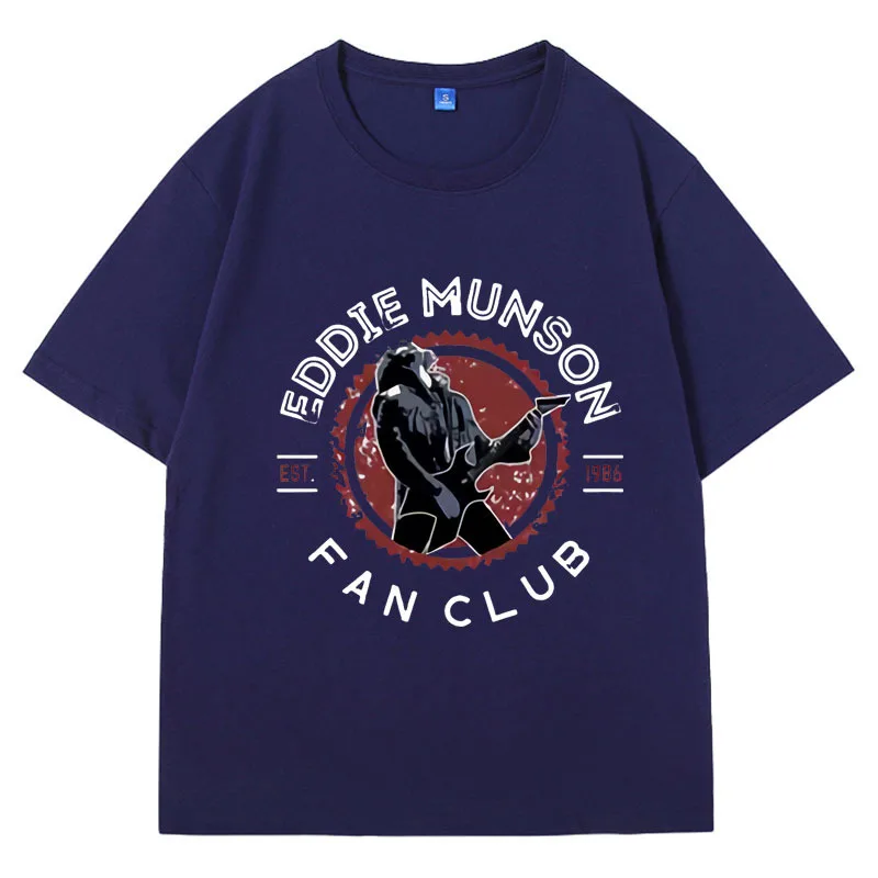 Hip Hop Eddie Munson Fan Club Merch T Shirt Men Women Clothes Demogorgon Cannibal Flower Monster T-shirt Short Sleeve Streetwear