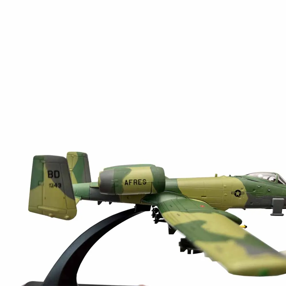 1/100 Scale US A-10 A10 Thunderbolt II Warthog Hog Attack Plane Fighter Diecast Metal Aircraft Model Children Boy Toy Gift