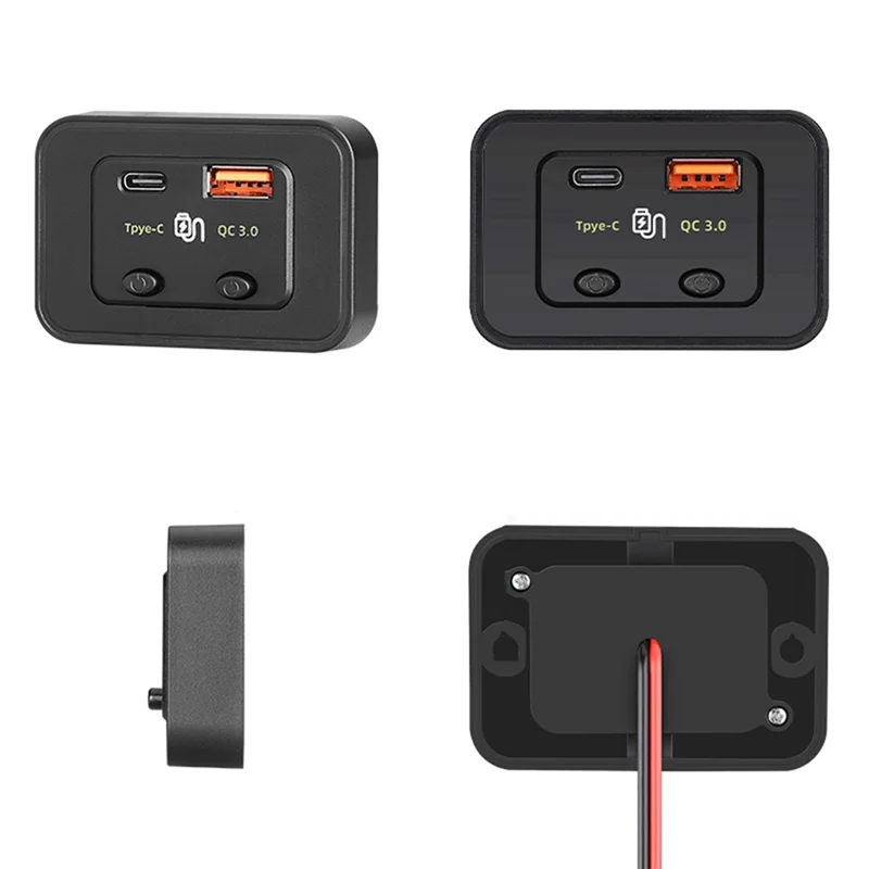 كامل-48 واط المزدوج التبديل شحن سريع PD تعديل QC سيارة شاحن الهاتف المحمول 12V24V مناسبة لسيارة RV حافلة حافلة السفينة