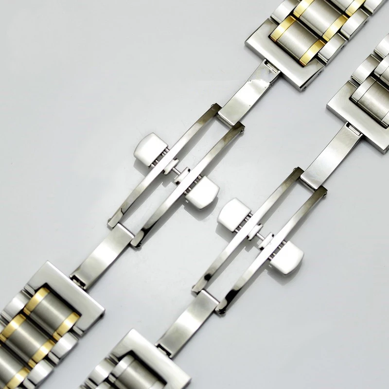 Watch Clasp Watchband Buckle Stainless Steel Buckle Watch Accessories Double Press Butterfly Buckle For 1853 Watch