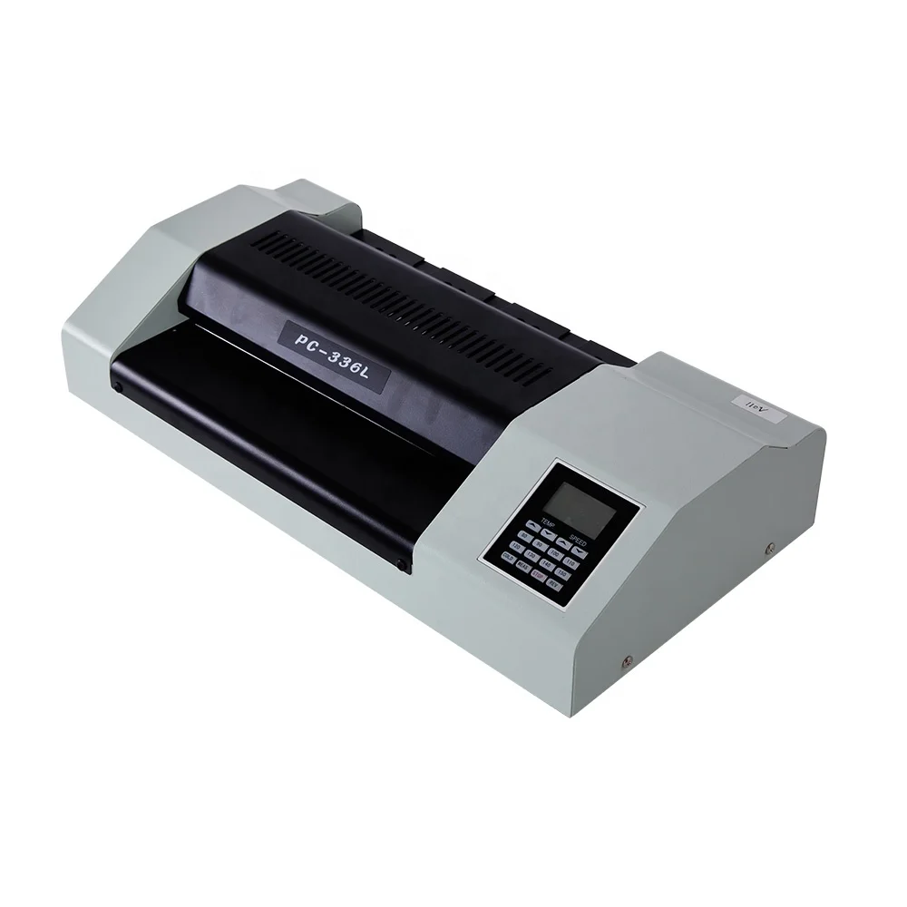 PC-336L A3 Desktop Heavy Duty LCD Display 6 Six-roller Laminating Machine Shaft A3 Pouch Laminator with Adjustable Speed