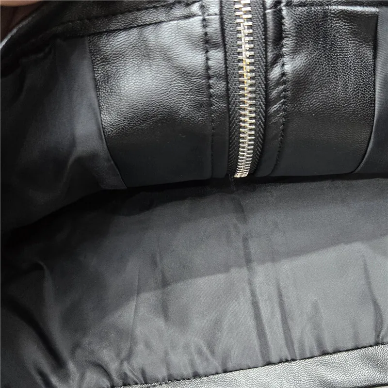HKSH Spring Autumn New Women Short Leather Jacket Contrast Color Patchwork Moto Biker Zipper Baseball Coat Tide Tops Ins HK12773
